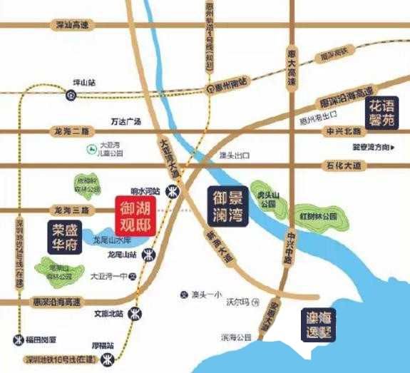 荣盛御湖观邸交通图 