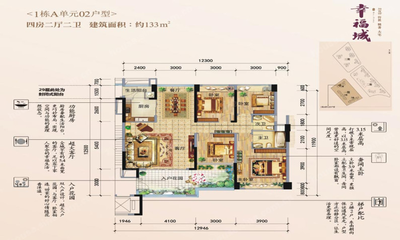 幸福城户型图 