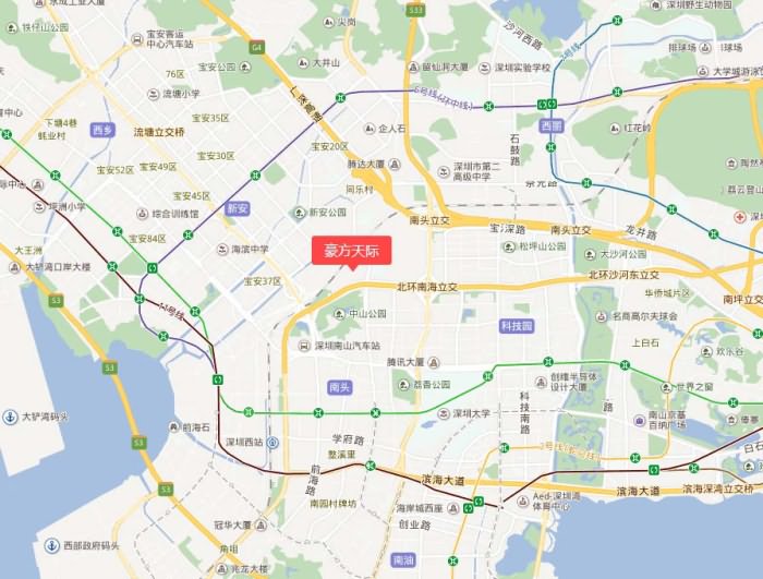 豪方天际交通图 