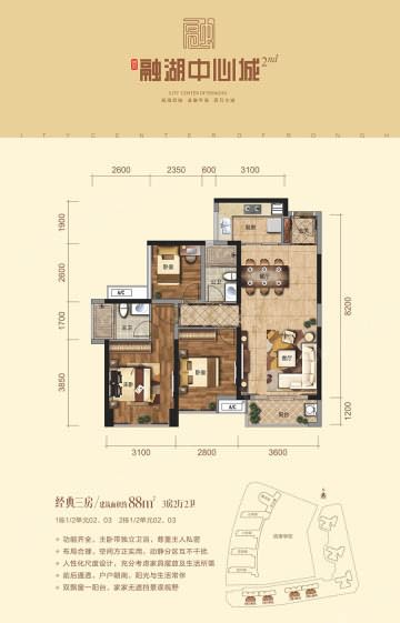 融湖中心城户型 
