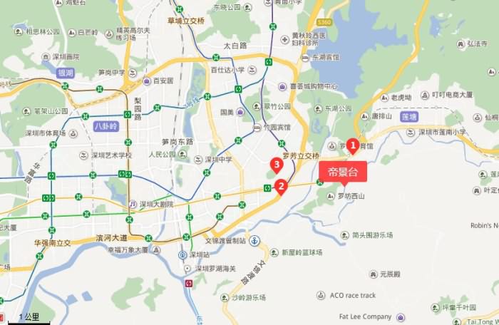 帝景台交通图 