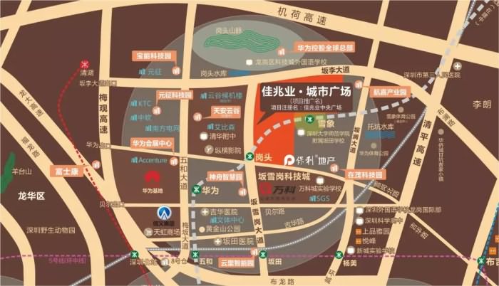 佳兆业城市广场五期交通图 