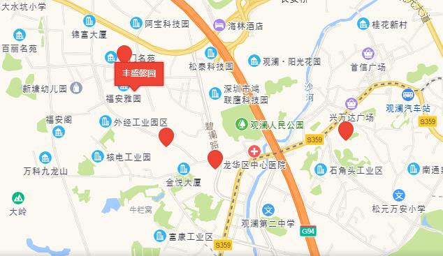 丰盛懿园位置交通图