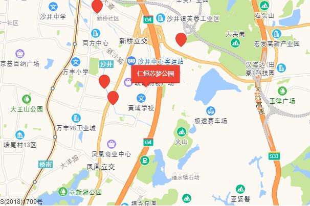 仁恒芯梦公园地址交通图 