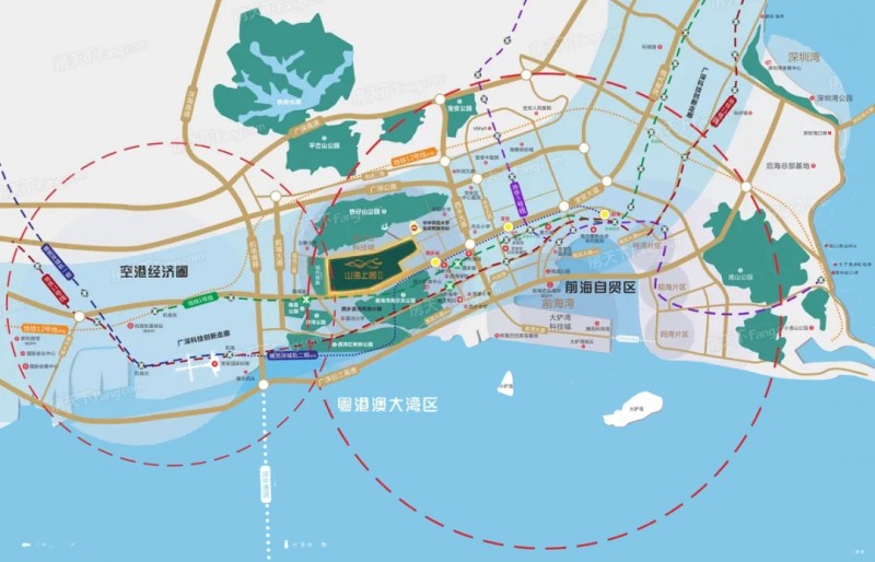 京基智农山海上园位置交通图 