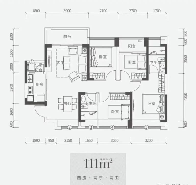 珑湾世界花园住宅户型图 