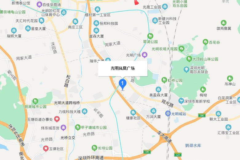 光明凤凰广场地址交通图