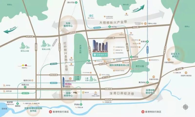 京基水贝时代广场地址交通图 (2)